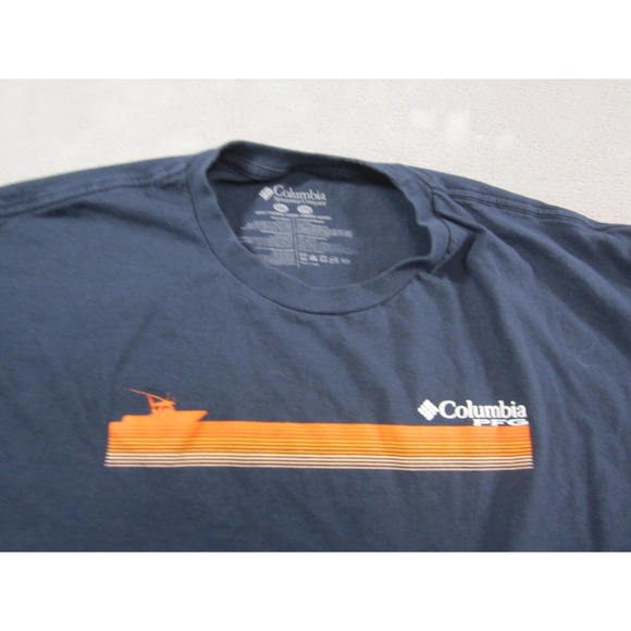 Columbia PFG Fishing T-Shirt Mens XXL Short Sleeve Boat Graphic Tee - Picture 1 of 5